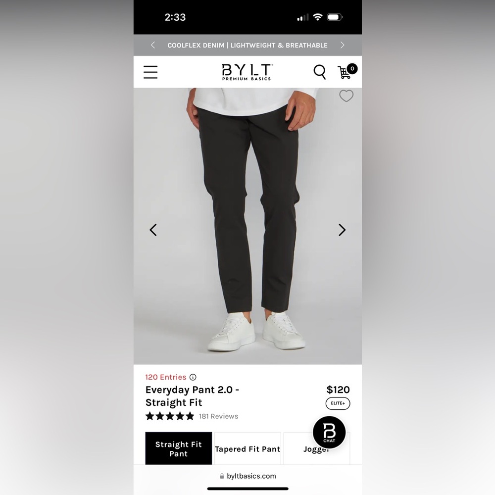 BYLT Basics Everyday 2.0 Pant
